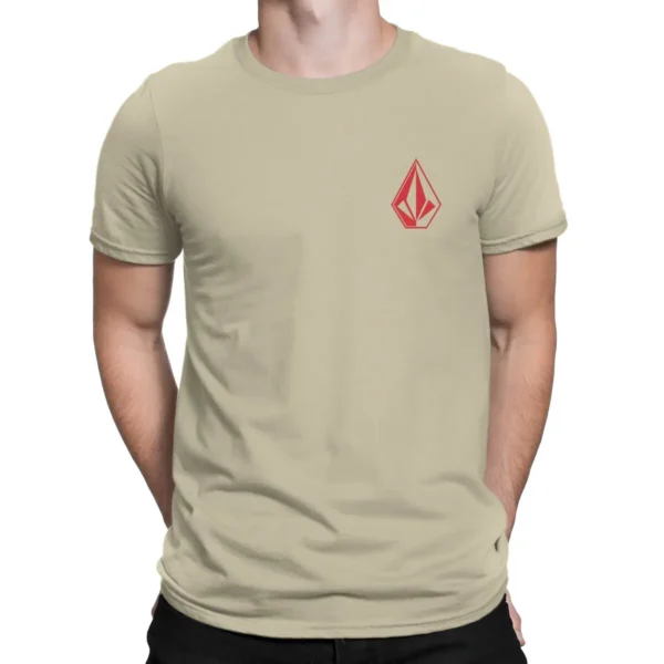 Best Red Triangle Men TShirt Volcom O Neck Tops 100% Cotton T Shirt Funny Top Quality Gift Idea - zinifashion 201768104 - Image 2