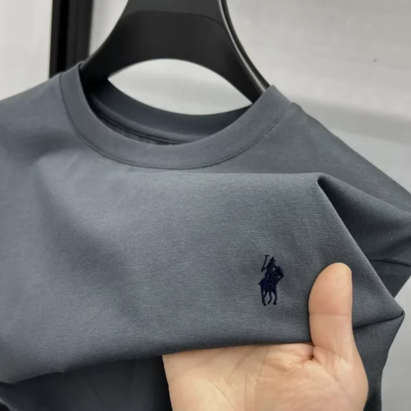 100% pure cotton short sleeve round neck men's T-shirt hot selling luxury brand summer exquisite pony embroidery breathable top - zinifashion - Image 4
