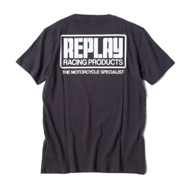 REPLAY Replay T-shirt Logo Motorcycle Wear Summer Luxury Brand Cotton Men's and Women's T-shirt Motorcycle Short Sleeve . - Image 2