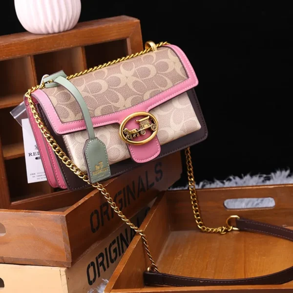 Light luxury women's bag 2025 new high-end color contrast single shoulder underarm bag designer fashionable crossbody small squa - zinifashion - Image 4