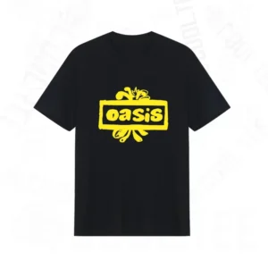 2025 Popular New Style Short-sleeved T-shirt Oasis Rock Band Around Loose with The Same Men and Women Comfortable.