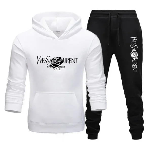 2025 Men's Casual Sports Suit with Hoodie and Sweatpants for Autumn and Winter Outdoor Sports Fashion Men's Clothing. - Image 2