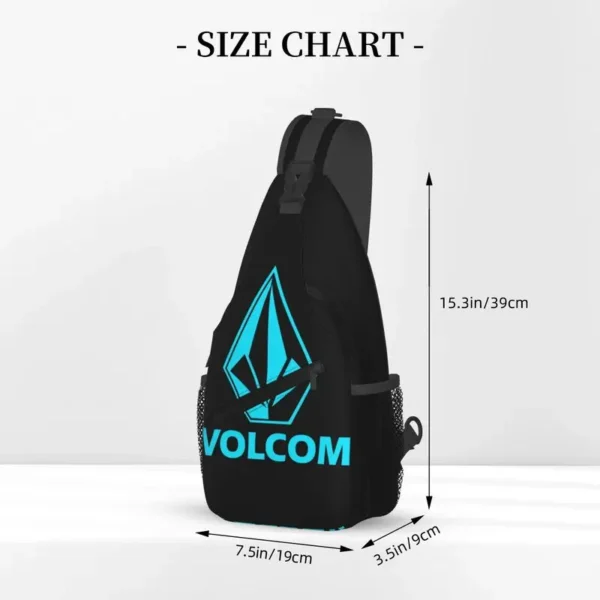 Custom Volcoms Logo Sling Chest Bag Customized Shoulder Crossbody Backpack for Men Traveling Daypack - Image 3