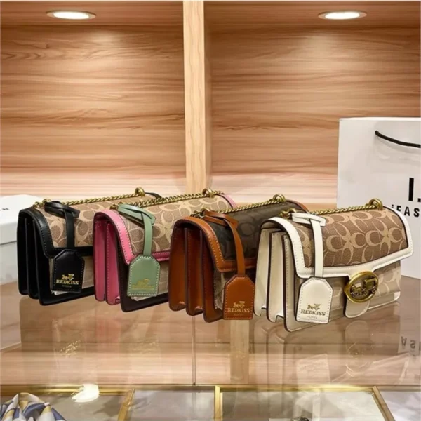 Light luxury women's bag 2025 new high-end color contrast single shoulder underarm bag designer fashionable crossbody small squa - zinifashion - Image 6