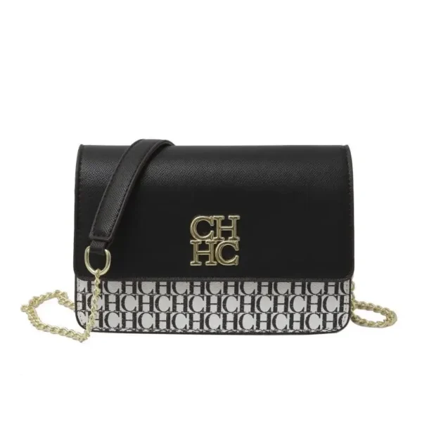 CH Multi Embossed Ladies Handbag Classic Ladies Crossbody Bag Ladies Shoulder Bag Fashion Luxury Brand Pure Color Design - zinifashion 1524 - Image 2