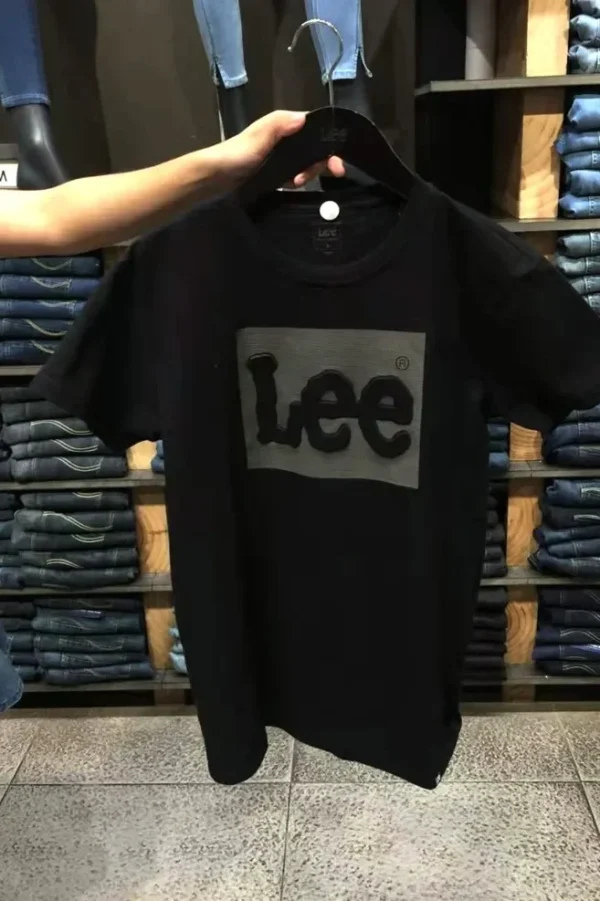 2024 International Brand LEE Printed Short sleeved T-shirt for Men, made of 100% pure cotton, round neck, loose fit, plus size - zinifashion 200000343 - Image 6