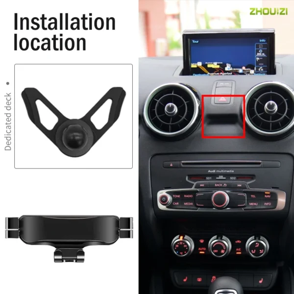Car Mobile Phone Holder For Audi A1 Sportback 8XA 8XF 2011-2019 Air Vent Mounts Stand GPS Gravity Navigation Bracket Accessories - Image 2