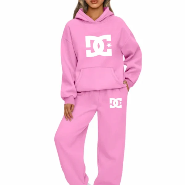 Women Tracksuit Printing Hooded Sweatshirt Sweatpant Versatile Casual Jogging Pullovers Sport Trousers Outfits S-3XL - Image 4