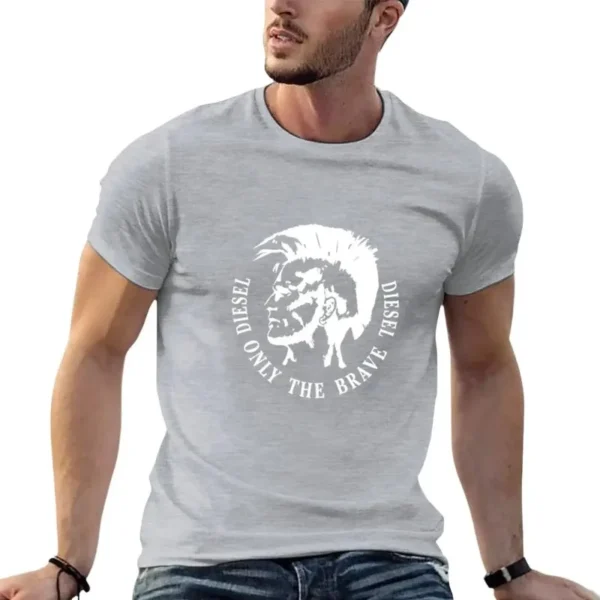 T-Shirt for men graphic New Outfits only the brave Estilo graphic tee oversized men clothing harajuku vintage Casual streetwear - zinifashion 200000343 - Image 3