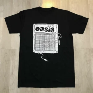 Oasis Band Retro Rock Short Sleeve Summer Luxury Brand Cotton Men's and Women's T-shirts - zinifashion 1501