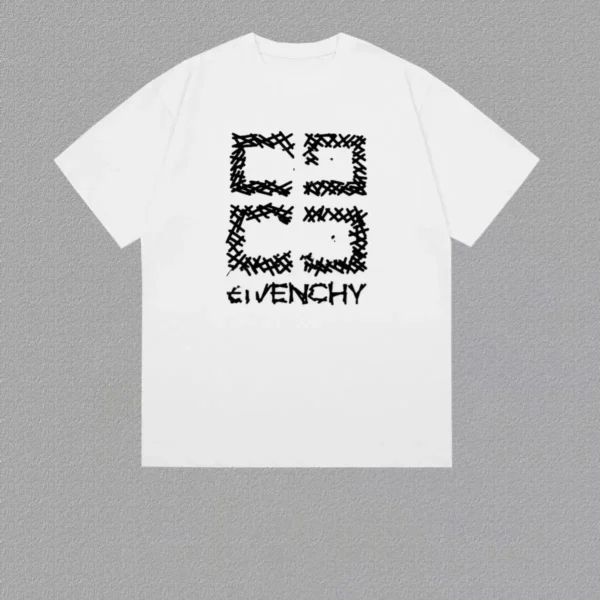 2025 Summer New Fashion Luxury Brand Y2K Top Simple Style Pure Cotton Printing Casual Large Size T-shirt Men'sandwomen's T-shirt - zinifashion 18