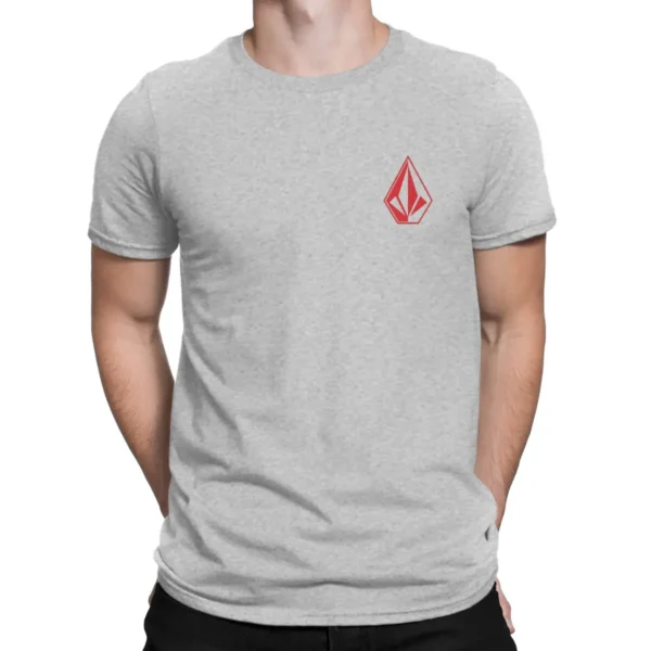 Best Red Triangle Men TShirt Volcom O Neck Tops 100% Cotton T Shirt Funny Top Quality Gift Idea - zinifashion 201768104 - Image 3
