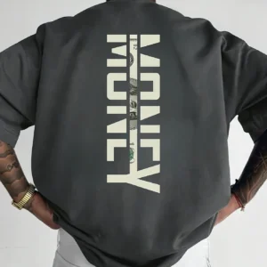 A men's short-sleeved t-shirt printed with English pattern fashionable casual crew neck top spring and summer outdoor men's .