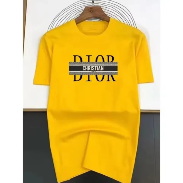 2025 Summer Men's Pattern Letter Printing Breathable Round Neck Short-sleeved T-shirt Casual Comfortable Loose Men and Women . - Image 4
