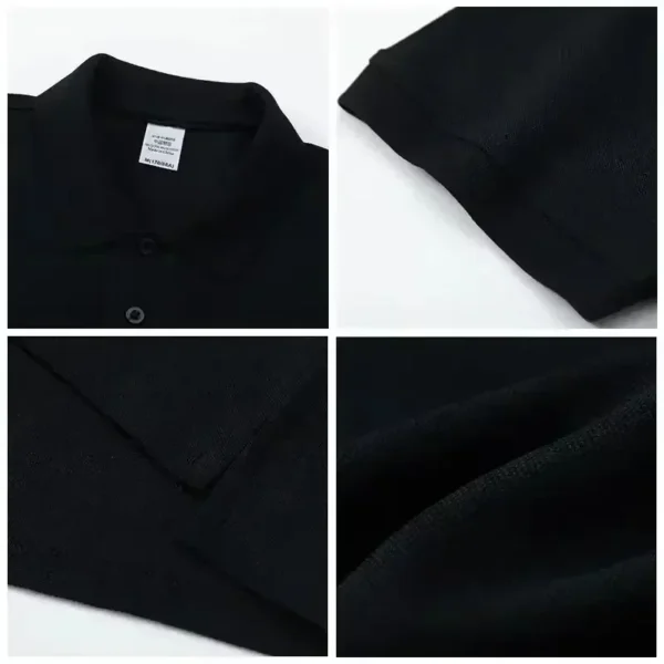 2025 Summer New Men's Hollow Short-sleeved Polo Printed T-Shirt Breathable Business Fashion T-Shirt Male Brand Clothes - Image 4