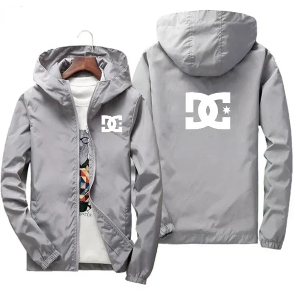 Brand Hooded Jacket Men's Printed DC Casual Zipper Sweatshirt Windbreaker Men's Sportswear Fashion Jacket Male Coat Large Size - Image 5