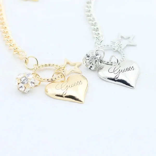 2024 New Arrival Love Heart Charms Bracelets for Women Gold Silver Color Bracelet&Bangle Jewelry Europe American Style Gift - zinifashion 36 - Image 3