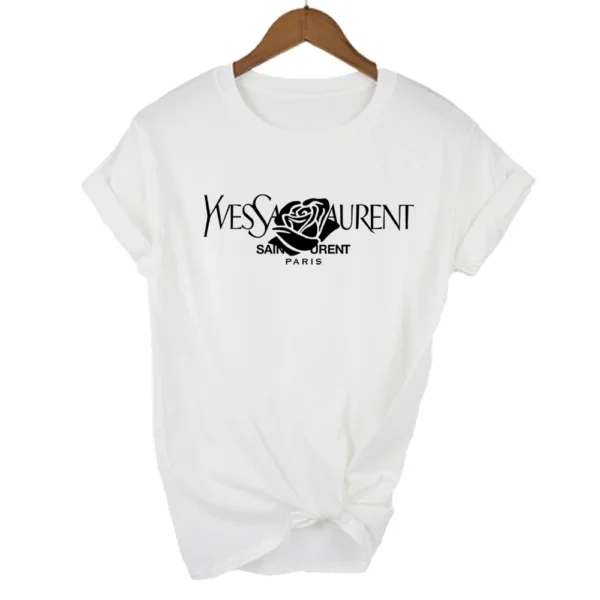 Luxury brand Brand Fashion Alphabet Printed Crew Neck Clothing Short Sleeve T-Shirt Trend Women's Summer - Image 2