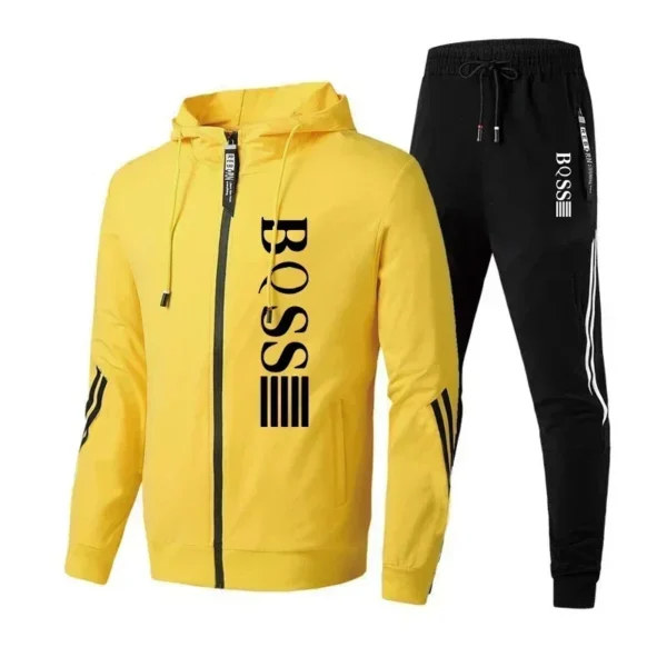 Mens Tracksuits Casual Sweatpants Printing Zipper Hooded Sweatshirt Fashion Versatile Coat Outdoors Jogging Sports Clothing 2025 - Image 5