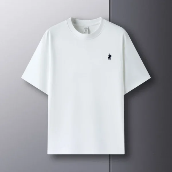 100% pure cotton short sleeve round neck men's T-shirt hot selling luxury brand summer exquisite pony embroidery breathable top - zinifashion - Image 6