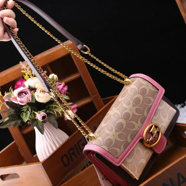 Light luxury women's bag 2025 new high-end color contrast single shoulder underarm bag designer fashionable crossbody small squa - zinifashion - Image 2