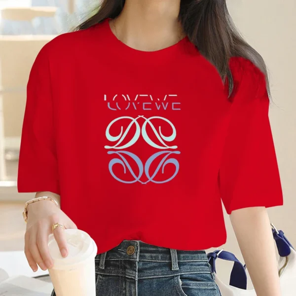 Women's High Quality T-shirt Fashion LOVE Printed Female Loose Short Sleeve Cotton Classic Style Shirts Summer Clothing. - Image 6