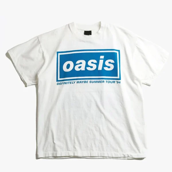 2025 Summer Oasis Band Rock T-shirt Retro Punk Print T-shirt Loose Breathable Casual Short Sleeve T-shirt Camisetas Surf Hombre - zinifashion
