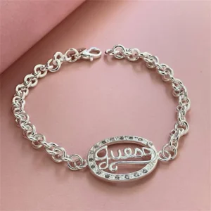 925 Sterling Silver Round Chain Bracelets Jewelry For Women Top Quality Lovers Bracelets Christmas Gift - zinifashion 36