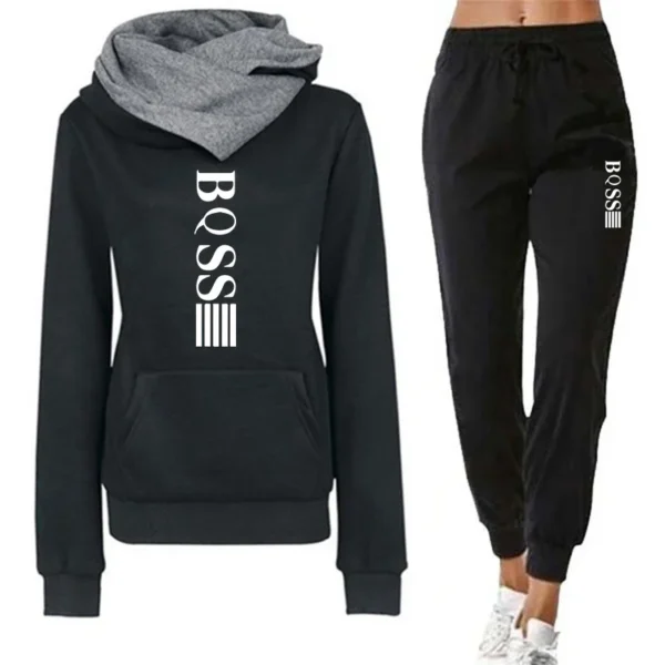 Womens Tracksuit Autumn Winter Warm Hooded Sweatshirts Female Jogging Sweatpants Fashion Versatile Woman Clothing Sports Outfits. - Image 4