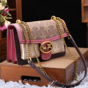 Light luxury women's bag 2025 new high-end color contrast single shoulder underarm bag designer fashionable crossbody small squa - zinifashion