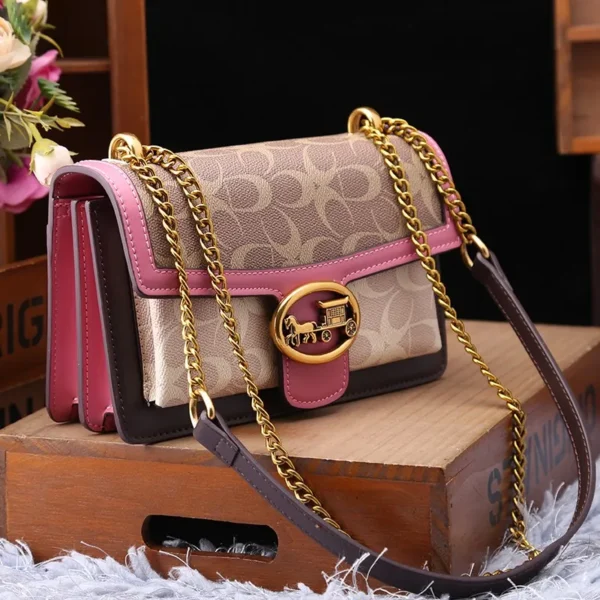 Light luxury women's bag 2025 new high-end color contrast single shoulder underarm bag designer fashionable crossbody small squa - zinifashion