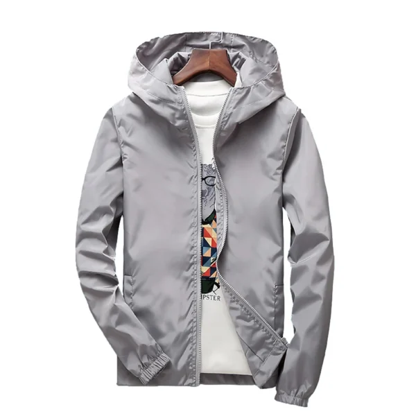 2025 new sports jacket with casual and trendy fabric, comfortable, lightweight, cool, hat wearing, zipper cycling wear - zinifashion 200000343 - Image 5