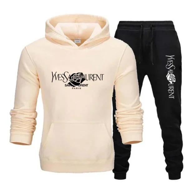 2025 Men's Casual Sports Suit with Hoodie and Sweatpants for Autumn and Winter Outdoor Sports Fashion Men's Clothing. - Image 4