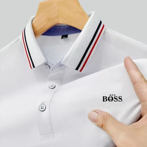 men's short sleeved polo shirt fashionable and high-quality branded printed T-shirt high-end casual business T-shirt Clothing - Image 6