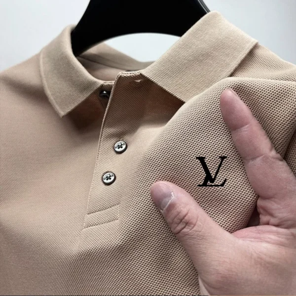 High quality men's business polo shirt, men's summer T-shirt, street fashion brand polo shirt - Image 3