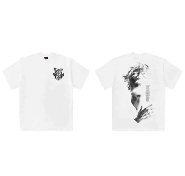 2025 Exclusive Quality Series New Wang Jiaer Same Bubble Pick Classic Male and Female Couples Short Sleeves T Shirt . - Image 4