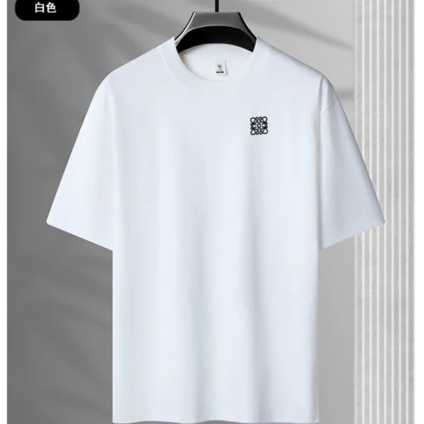 100% pure cotton men's T-shirt short sleeved summer new fashion pattern embroidered Korean casual round neck breathable menswear - zinifashion 200000343 - Image 5