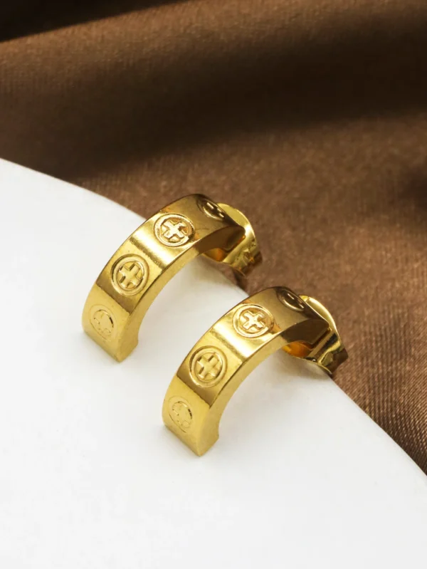 1 set/3pcs Fashion Design Couple Earrings Necklace Set For Women Men Stainless Steel Luxury Cute Jewelry Sets - zinifashion 36 - Image 4