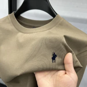100% pure cotton short sleeve round neck men's T-shirt hot selling luxury brand summer exquisite pony embroidery breathable top - zinifashion