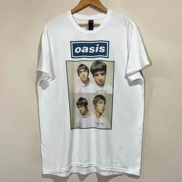 Cotton High Quality Harajuku Oasis Band Rock T-Shirt Retro Punk Short Sleeve Men's and Girls Cotton Summer Short Sleeve - zinifashion 201768104 - Image 4