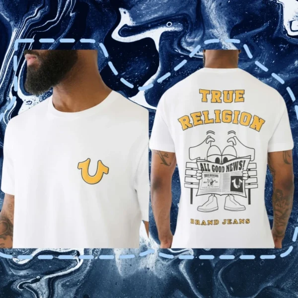 True Religion T-shirt Women Short Sleeves Men Vintage Casual Cotton Loose Graphic Crew Neck T-shirt Printed Oversized Top Tees - zinifashion 201355758 - Image 4