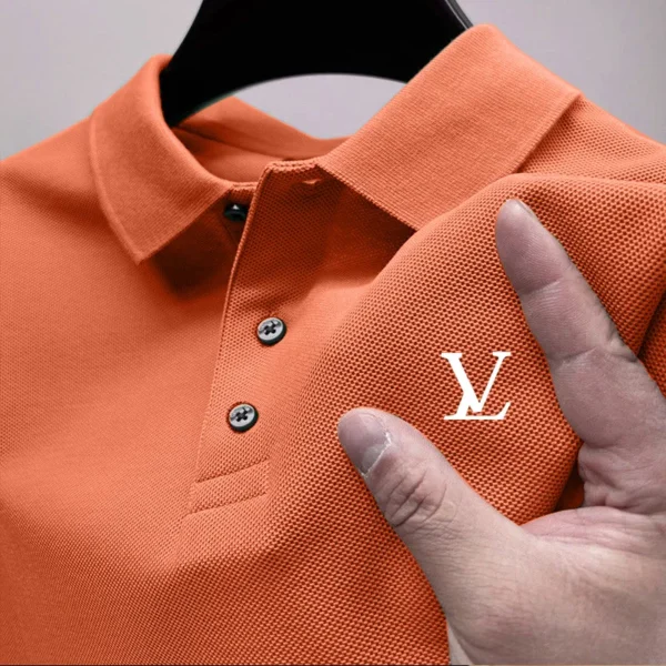 High quality men's business polo shirt, men's summer T-shirt, street fashion brand polo shirt - Image 5