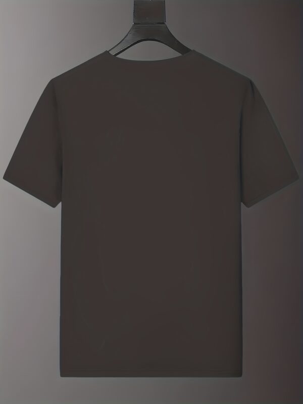 Men's Black Crew Neck T-Shirt - Harrods Print, Breathable & Quick-Dry Casual Summer Tee, Comfortable Relaxed Fit, Machine Washable - Image 7