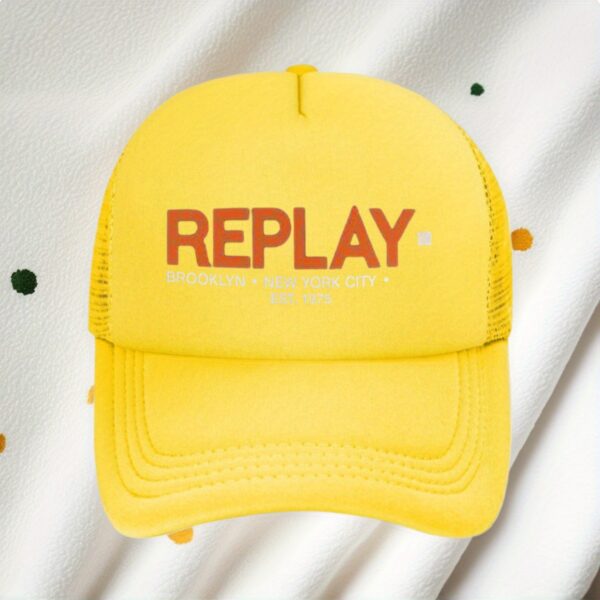 Replay Brooklyn 1975 Baseball Cap - Adjustable, Breathable Mesh Back, Black with Orange Logo, Perfect for Outdoor Activities & Gifts - Image 7