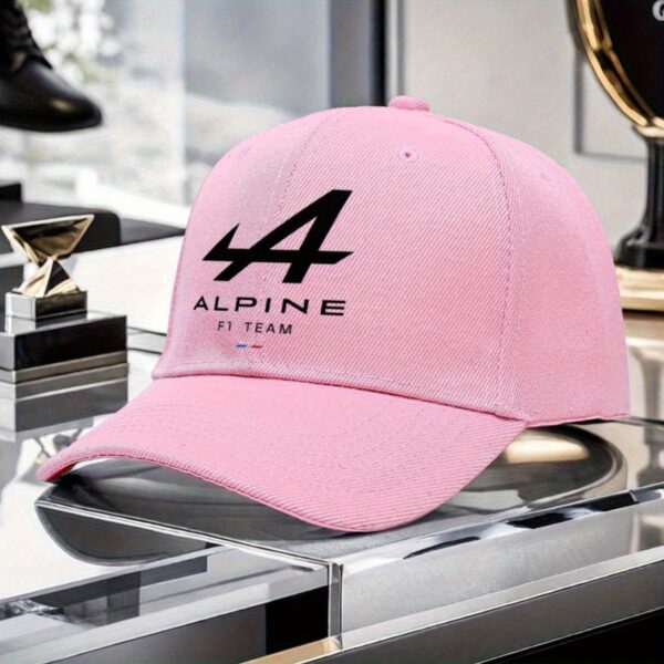 1pc Alpine Team Logo Baseball Cap - Lightweight Polyester Trucker Hat for Men & Women, Black with White Lettering, Outdoor Sports & Casual Wear, Baseball Hat - Image 18