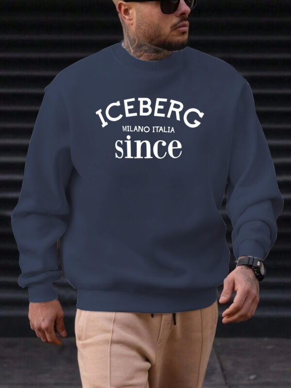 Men'S Casual Fashion Sweatshirt with ICEBERG SINCE Design - Image 6
