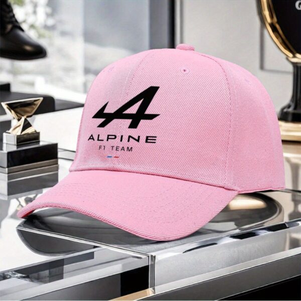 1pc Alpine Team Logo Baseball Cap - Lightweight Polyester Trucker Hat for Men & Women, Black with White Lettering, Outdoor Sports & Casual Wear, Baseball Hat - Image 19