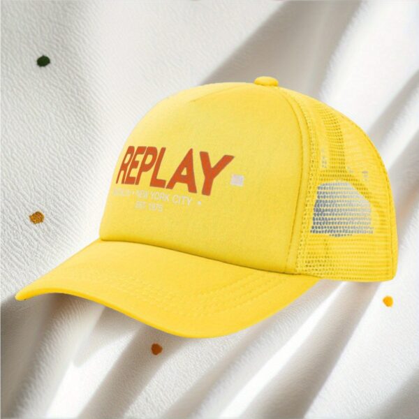 Replay Brooklyn 1975 Baseball Cap - Adjustable, Breathable Mesh Back, Black with Orange Logo, Perfect for Outdoor Activities & Gifts - Image 12