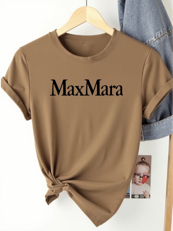 MAXMARA Women'S Graphic Print T-Shirt - Soft, Breathable Polyester Blend Short Sleeve Casual Summer Top, Quick-Dry & Easy Care, Round Neck, Perfect for Outdoor Activities & Casual Attire, All-Season Comfort, Versatile Clothing | Round Neck Shirt | Comfortable - Image 8