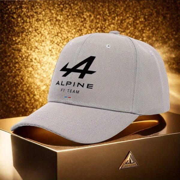 1pc Alpine Team Logo Baseball Cap - Lightweight Polyester Trucker Hat for Men & Women, Black with White Lettering, Outdoor Sports & Casual Wear, Baseball Hat - Image 14